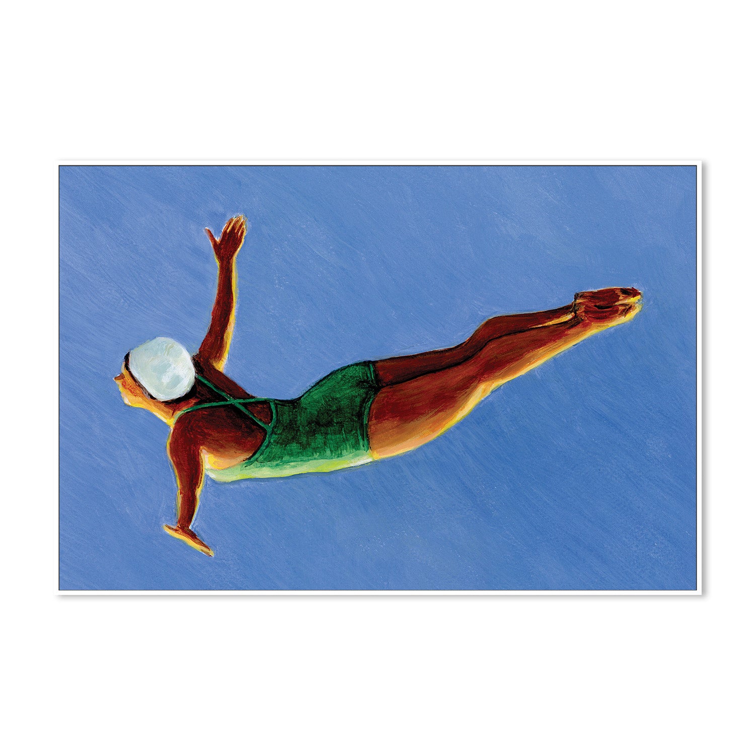 wall-art-print-canvas-poster-framed-Diver in Green Swimsuit-5