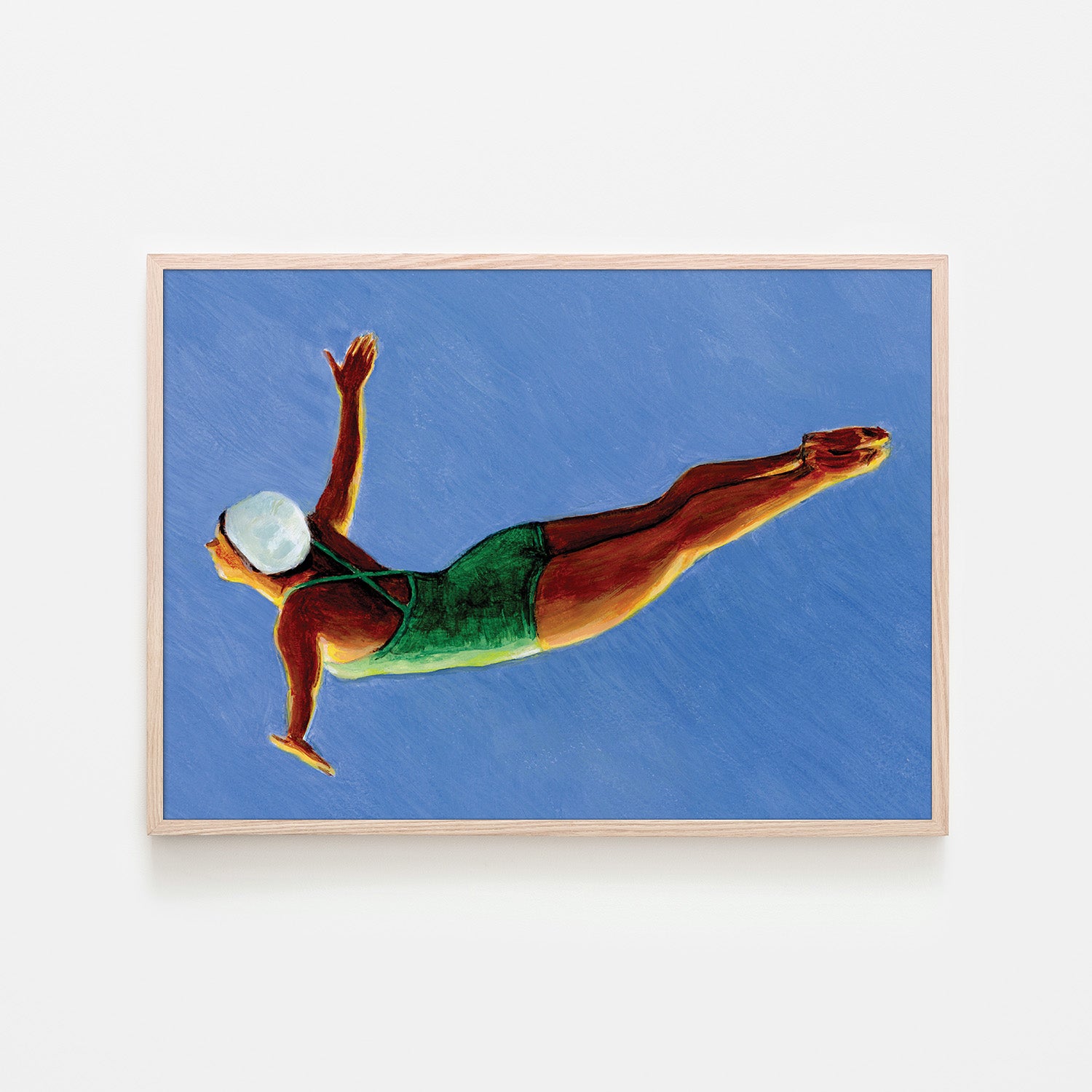wall-art-print-canvas-poster-framed-Diver in Green Swimsuit-6