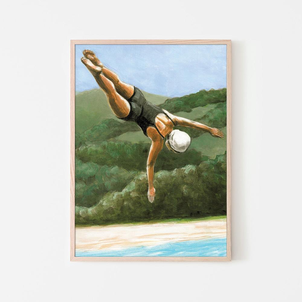 wall-art-print-canvas-poster-framed-Diver with Hills-6