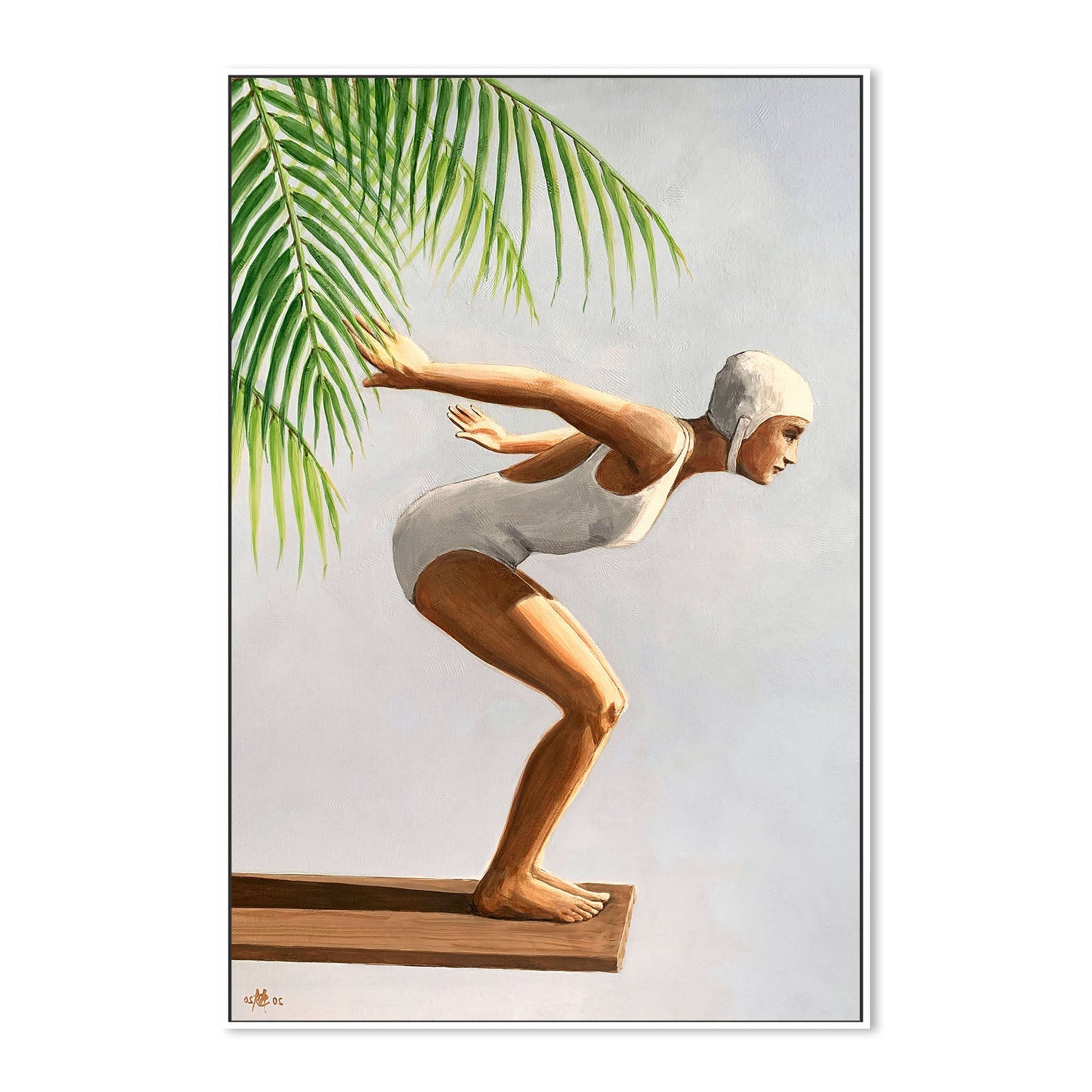 wall-art-print-canvas-poster-framed-Diver With Palm, Style B , By Sarah Morrissette-5