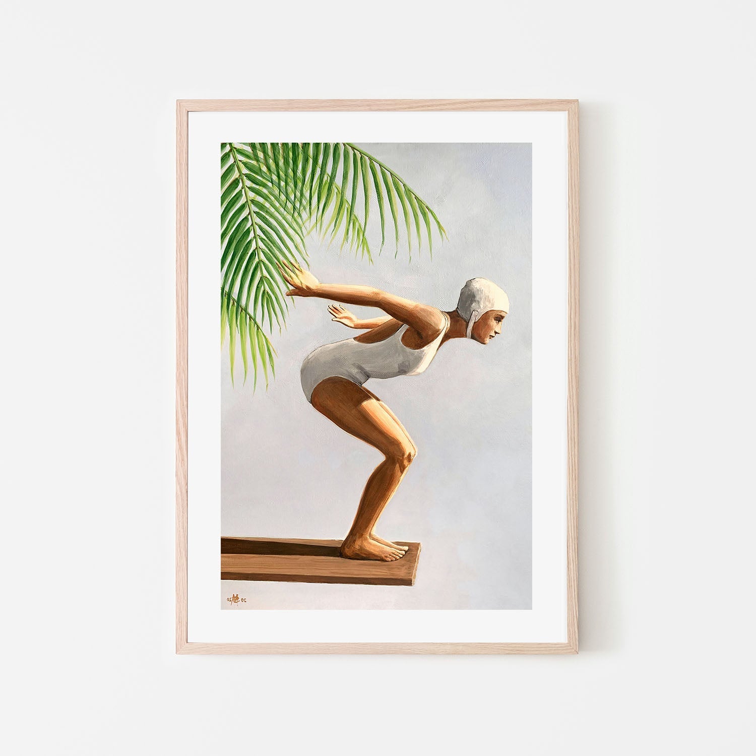 wall-art-print-canvas-poster-framed-Diver With Palm, Style B , By Sarah Morrissette-6