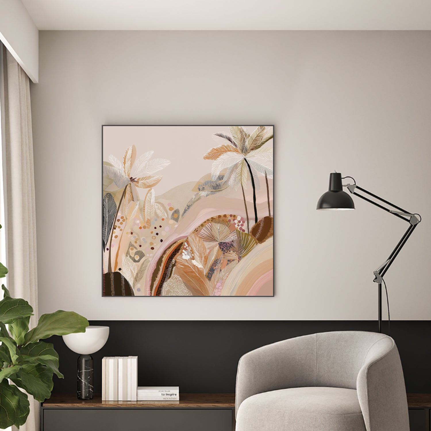 wall-art-print-canvas-poster-framed-Dreamy Palms , By Bella Eve-3