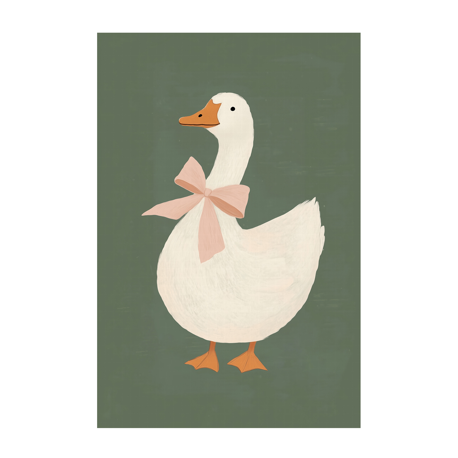 wall-art-print-canvas-poster-framed-Duck With Pink Bow , By Melloi Art-1
