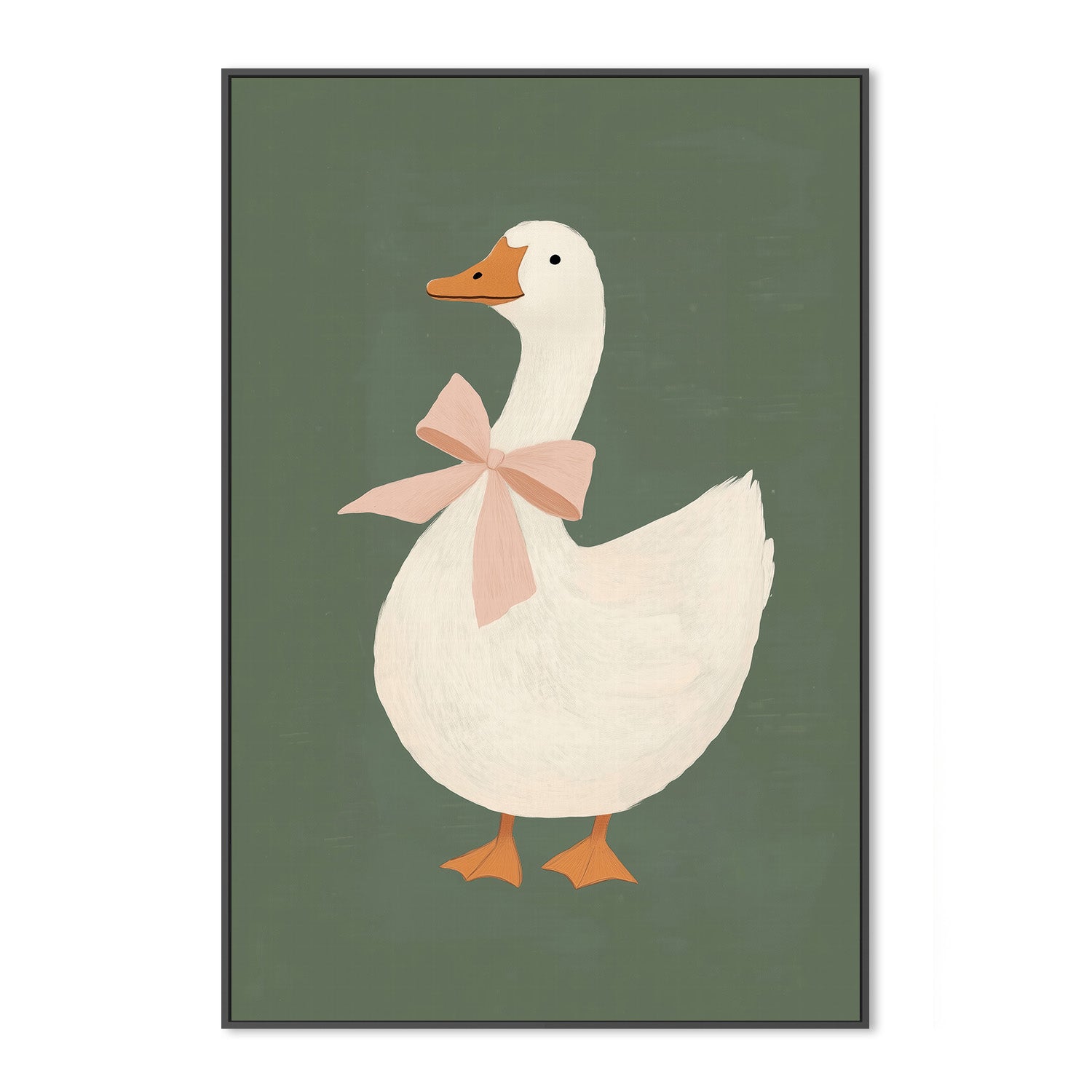 wall-art-print-canvas-poster-framed-Duck With Pink Bow , By Melloi Art-3
