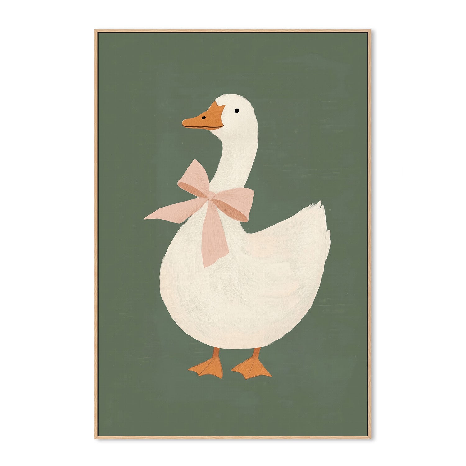 wall-art-print-canvas-poster-framed-Duck With Pink Bow , By Melloi Art-4