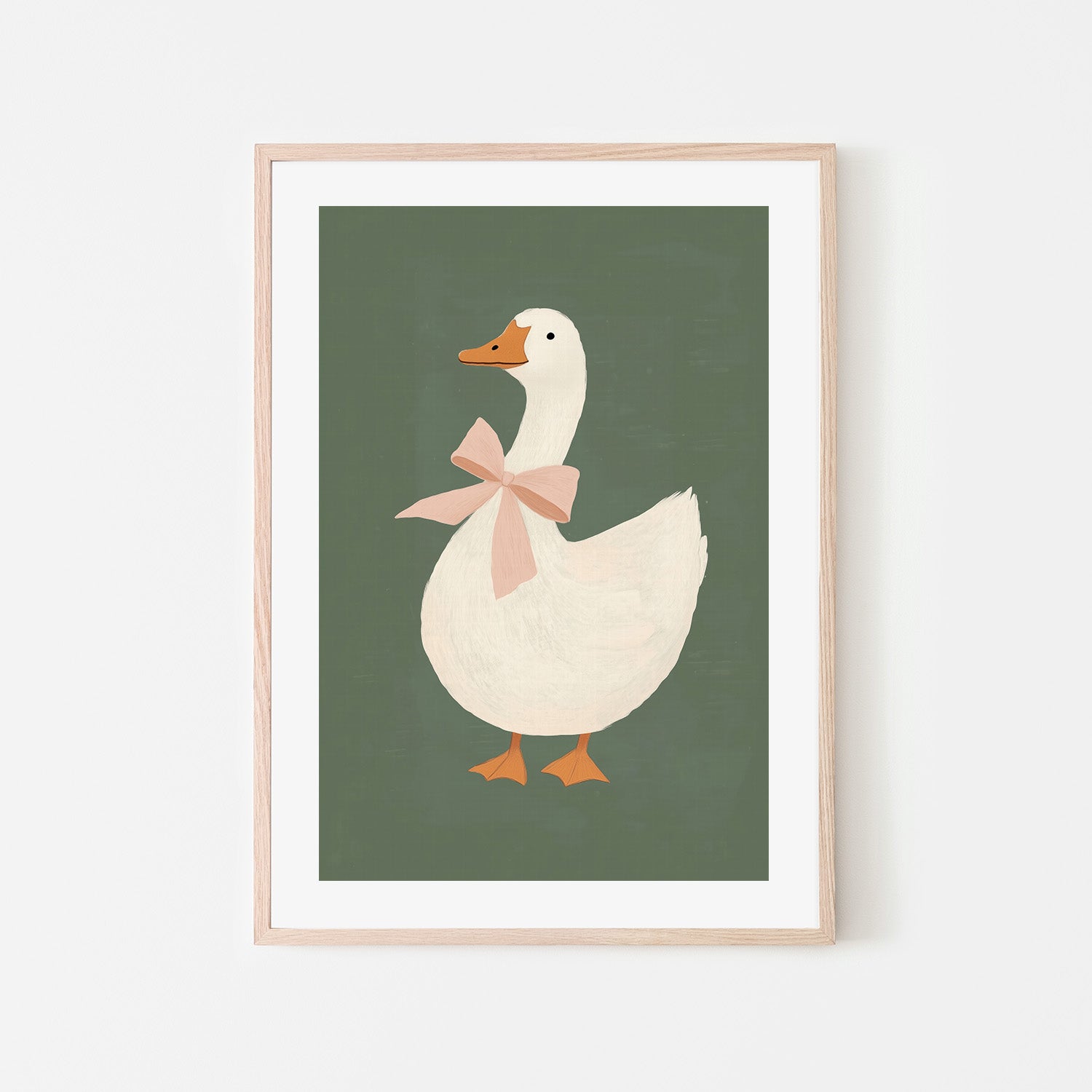 wall-art-print-canvas-poster-framed-Duck With Pink Bow , By Melloi Art-6