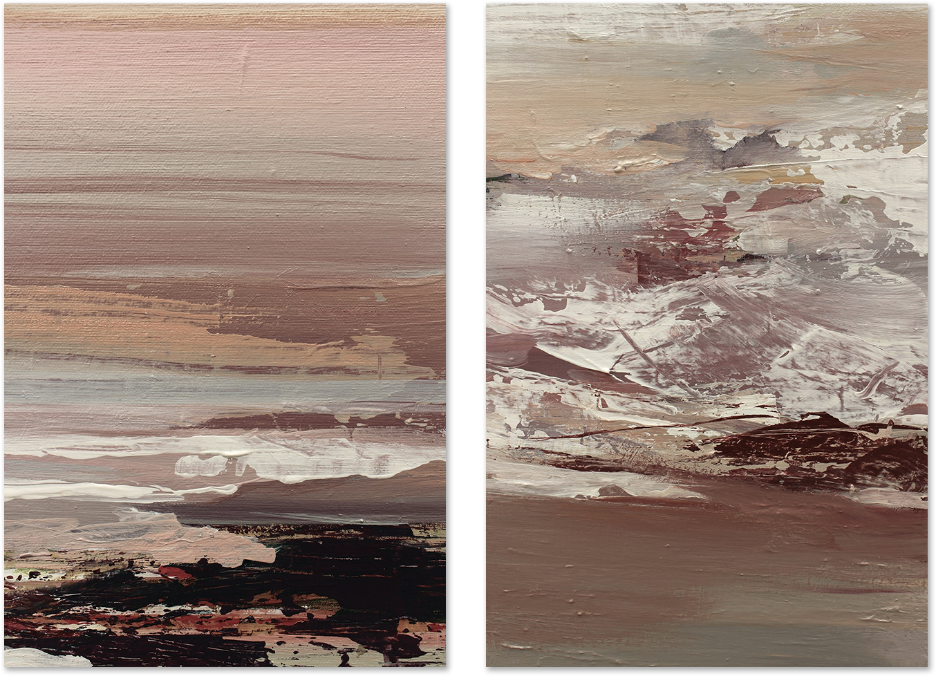 wall-art-print-canvas-poster-framed-Dusk, Style A & B, Set Of 2 , By Amelia Aveline-1