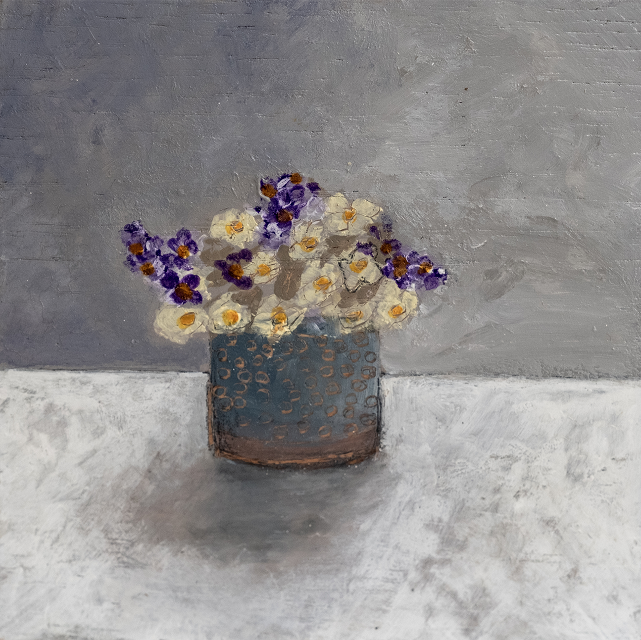 wall-art-print-canvas-poster-framed-Early Spring Flowers , By Louise O'Hara-1