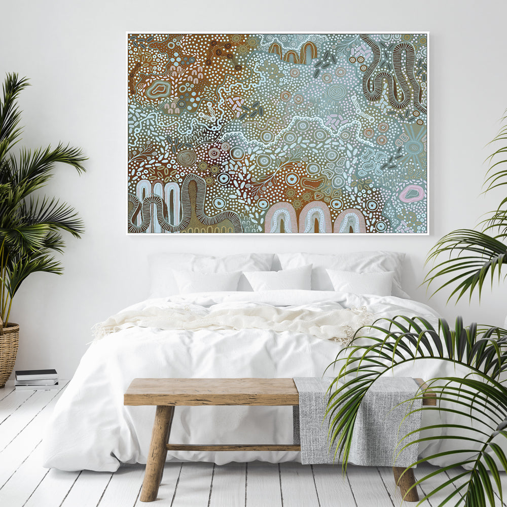 wall-art-print-canvas-poster-framed-Earth’s Gathering, Blue Tones , By Tulearah Shield-2