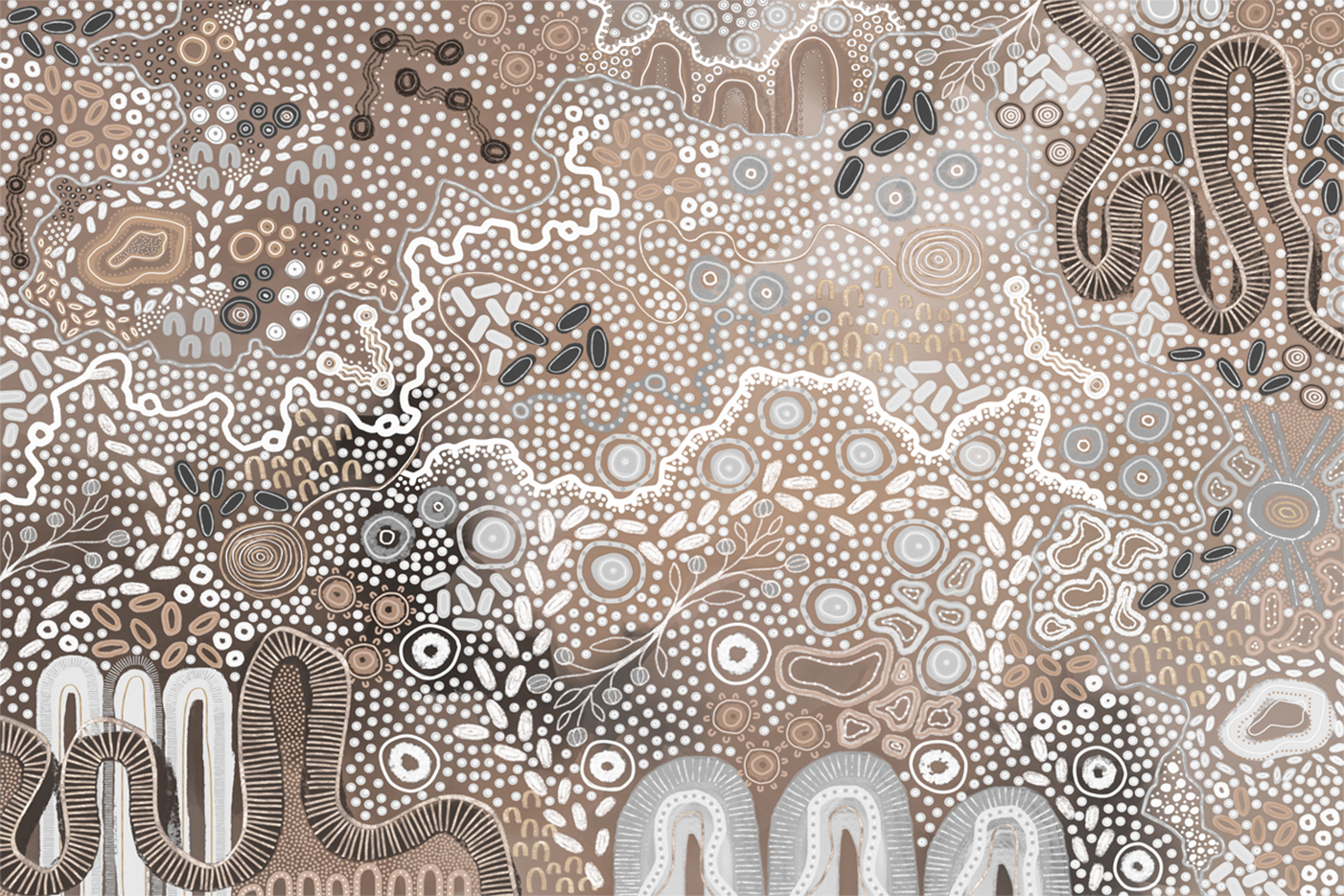 wall-art-print-canvas-poster-framed-Earth’s Gathering, Brown Tones , By Tulearah Shield-1