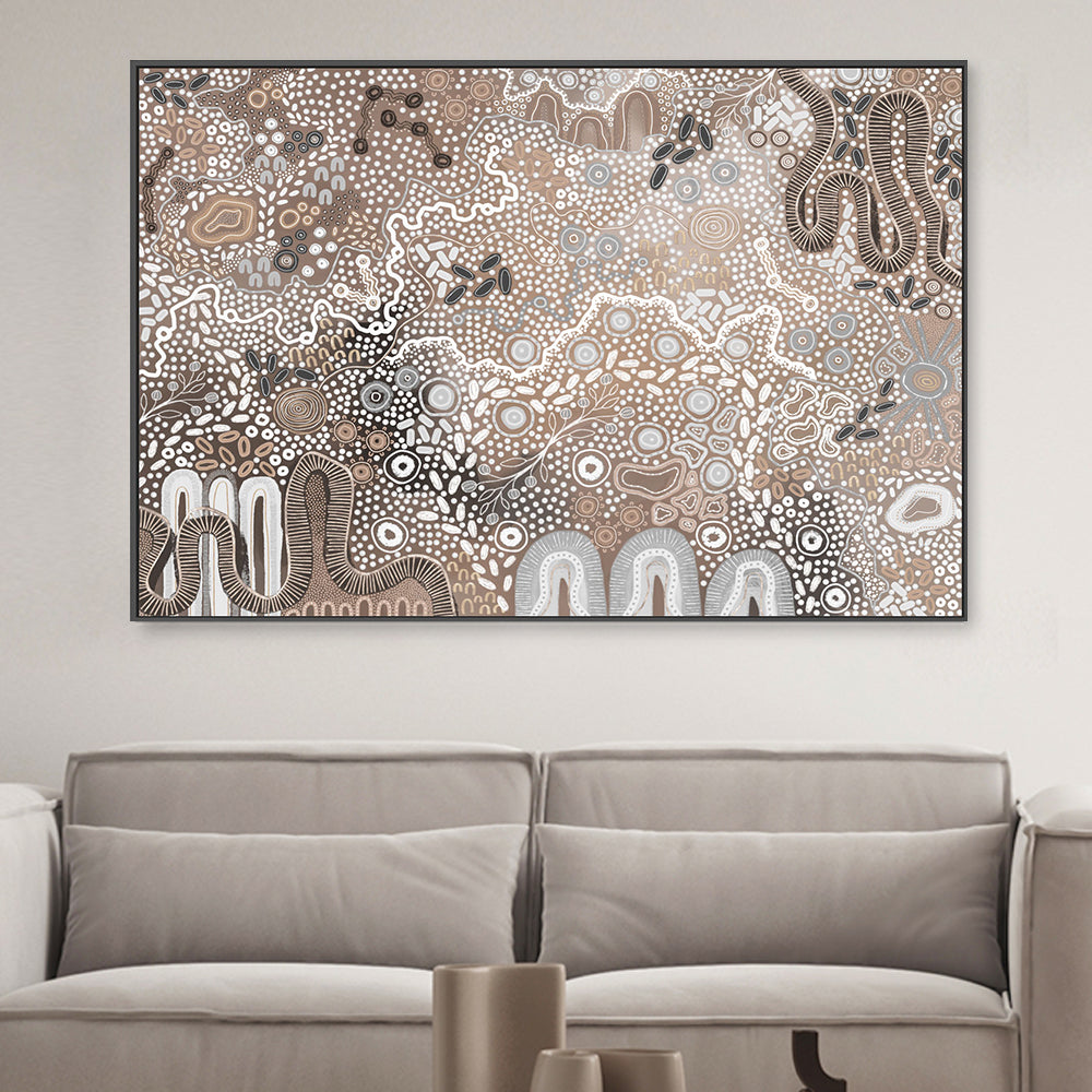 wall-art-print-canvas-poster-framed-Earth’s Gathering, Brown Tones , By Tulearah Shield-2