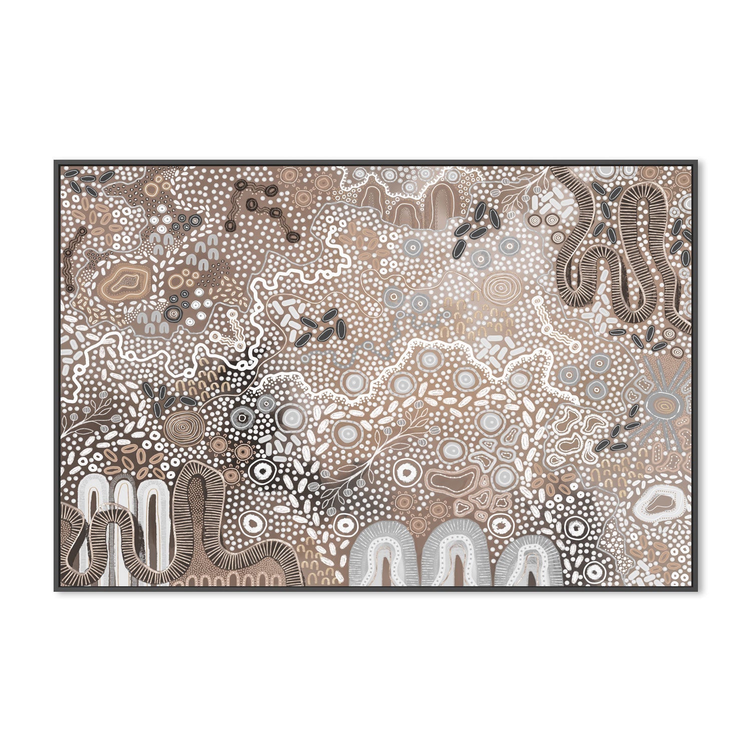 wall-art-print-canvas-poster-framed-Earth’s Gathering, Brown Tones , By Tulearah Shield-3