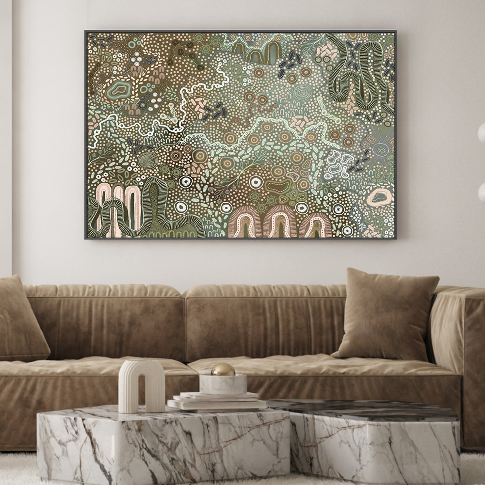 wall-art-print-canvas-poster-framed-Earth’s Gathering, Green Tones , By Tulearah Shield-2