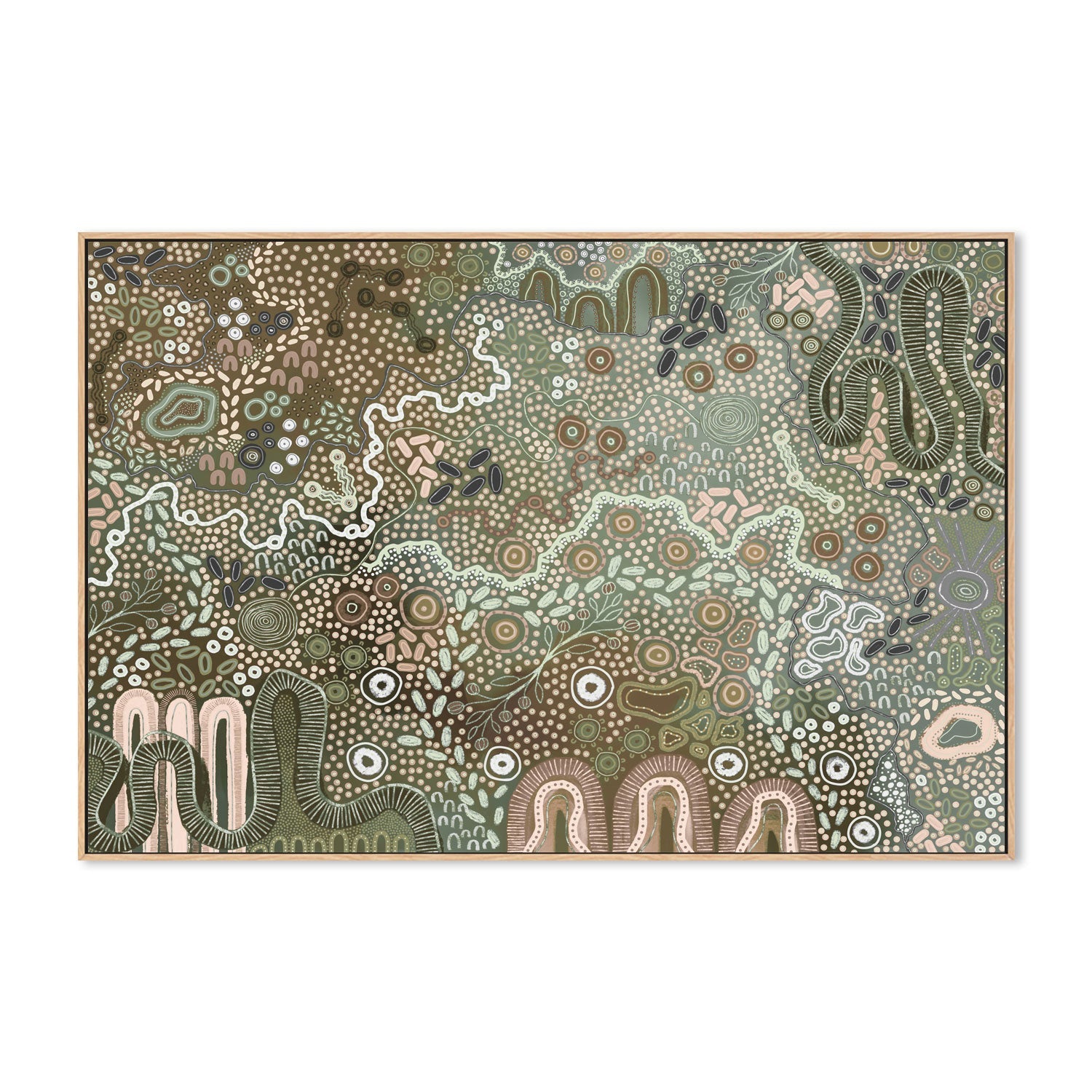 wall-art-print-canvas-poster-framed-Earth’s Gathering, Green Tones , By Tulearah Shield-4