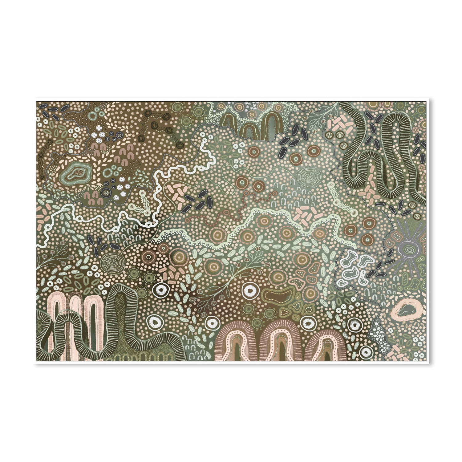 wall-art-print-canvas-poster-framed-Earth’s Gathering, Green Tones , By Tulearah Shield-5