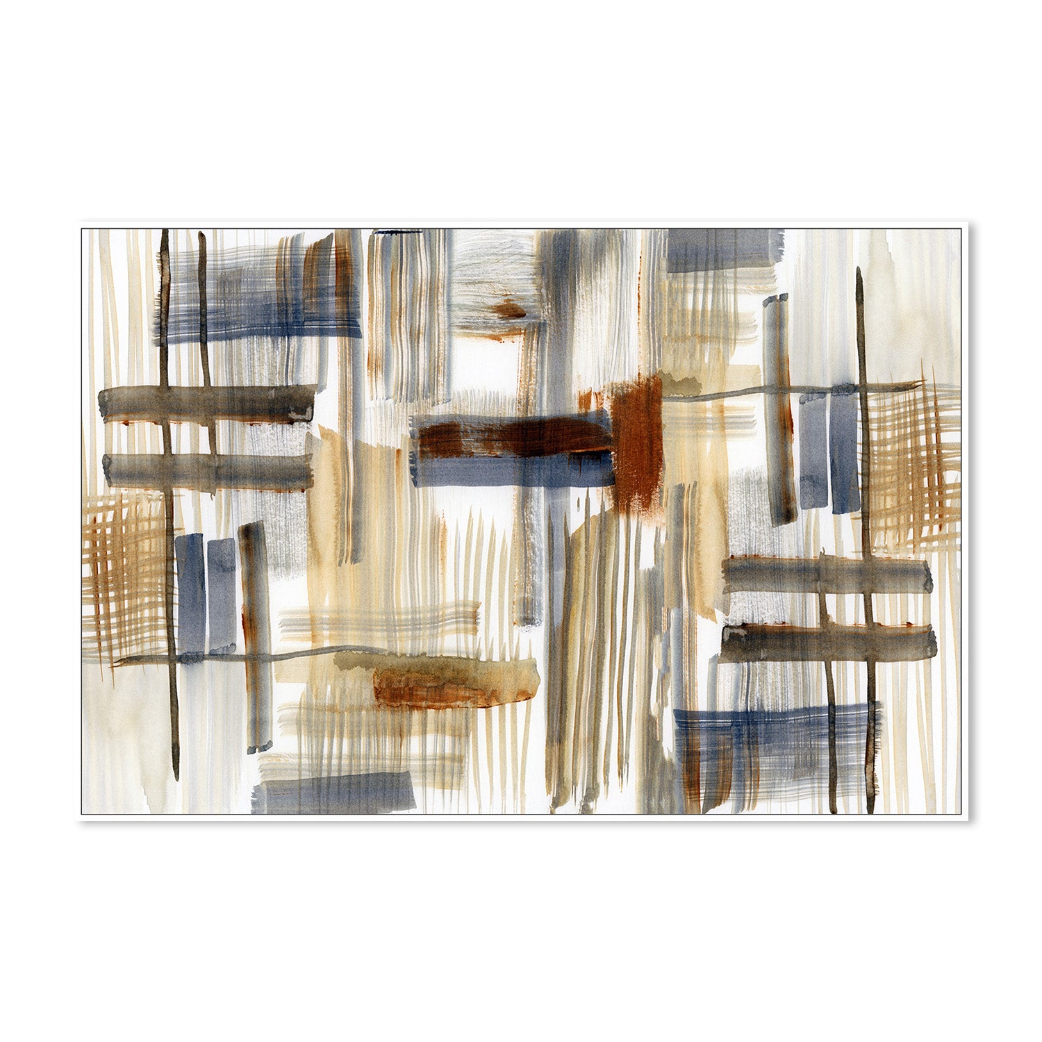 wall-art-print-canvas-poster-framed-Earthtone Shapes, Style B-5