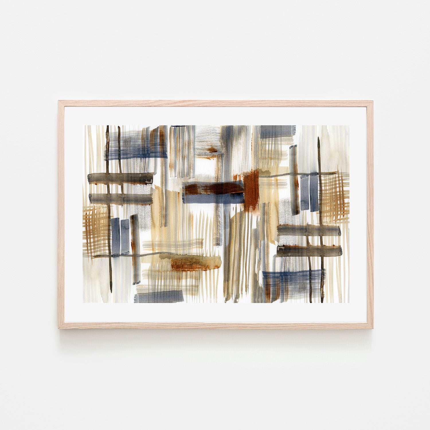 wall-art-print-canvas-poster-framed-Earthtone Shapes, Style B-6