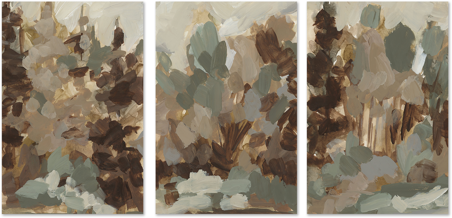 wall-art-print-canvas-poster-framed-Earthy Bloom, Style A, B & C, Set Of 3 , By Emily Wood-1