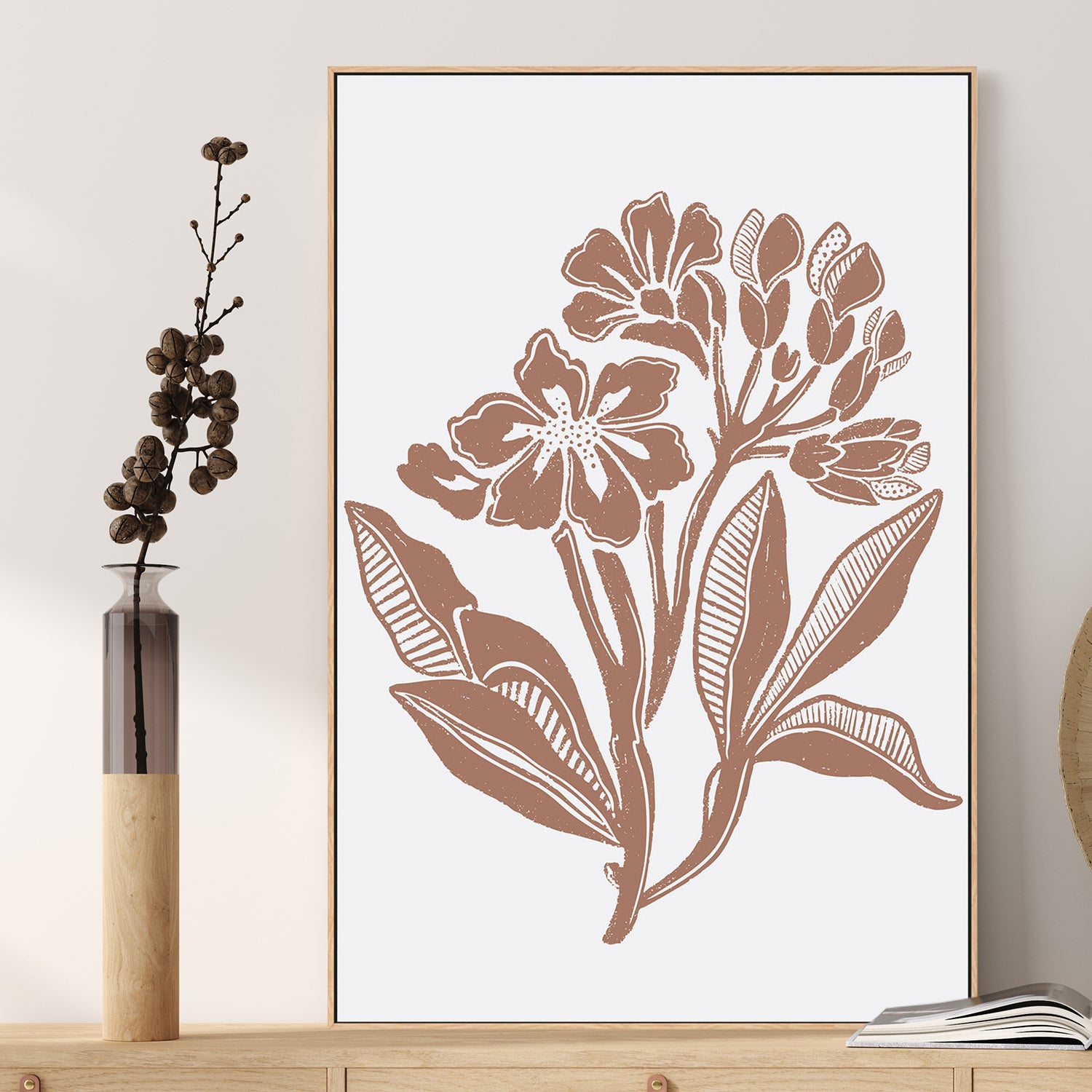 wall-art-print-canvas-poster-framed-Earthy Florals , By Nikita Jariwala-2