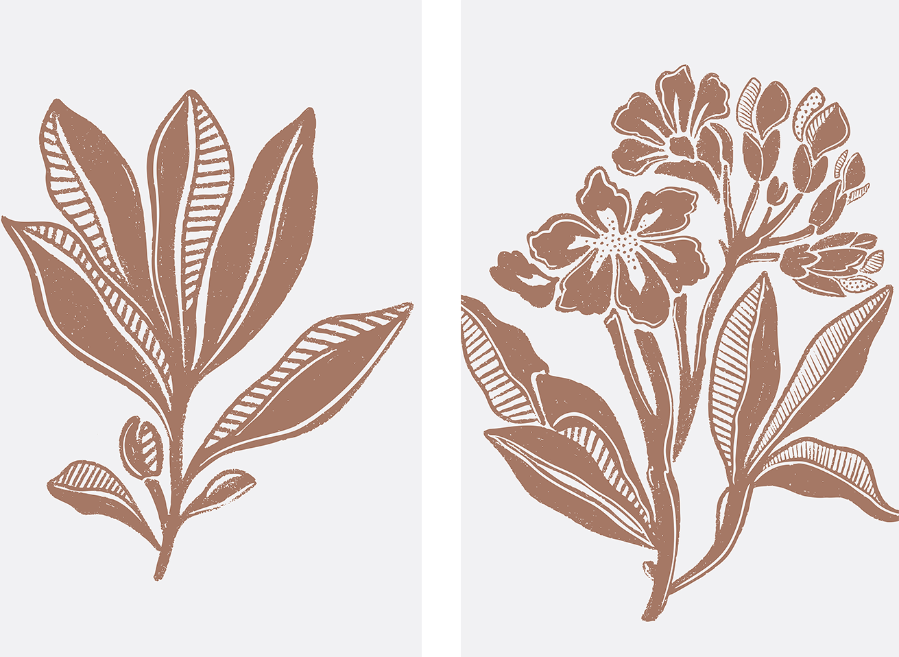 wall-art-print-canvas-poster-framed-Earthy Florals & Earthy Foliage, Set Of 2 , By Nikita Jariwala-1