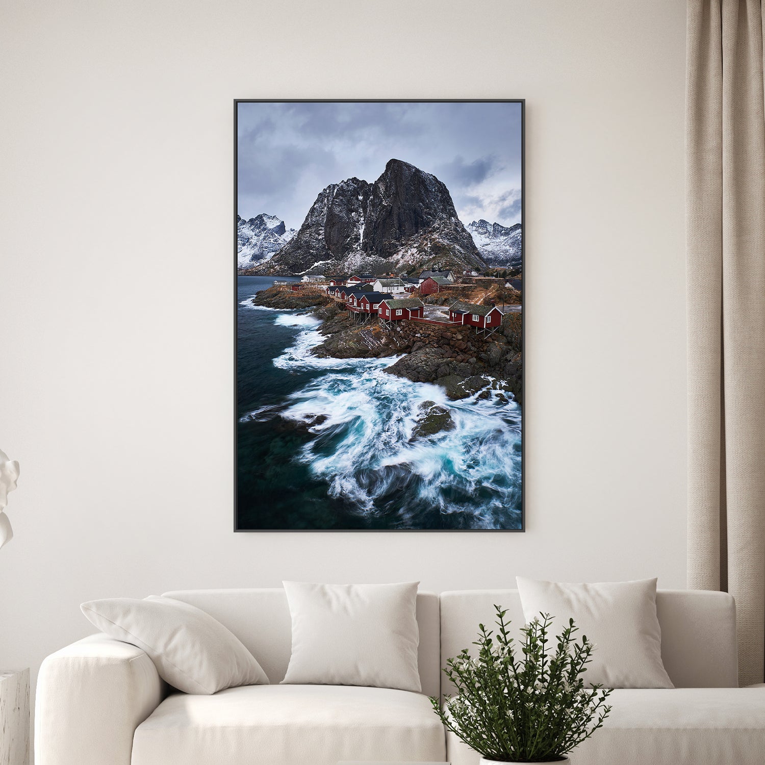wall-art-print-canvas-poster-framed-Edge of the North Hamnøy in Winter-2