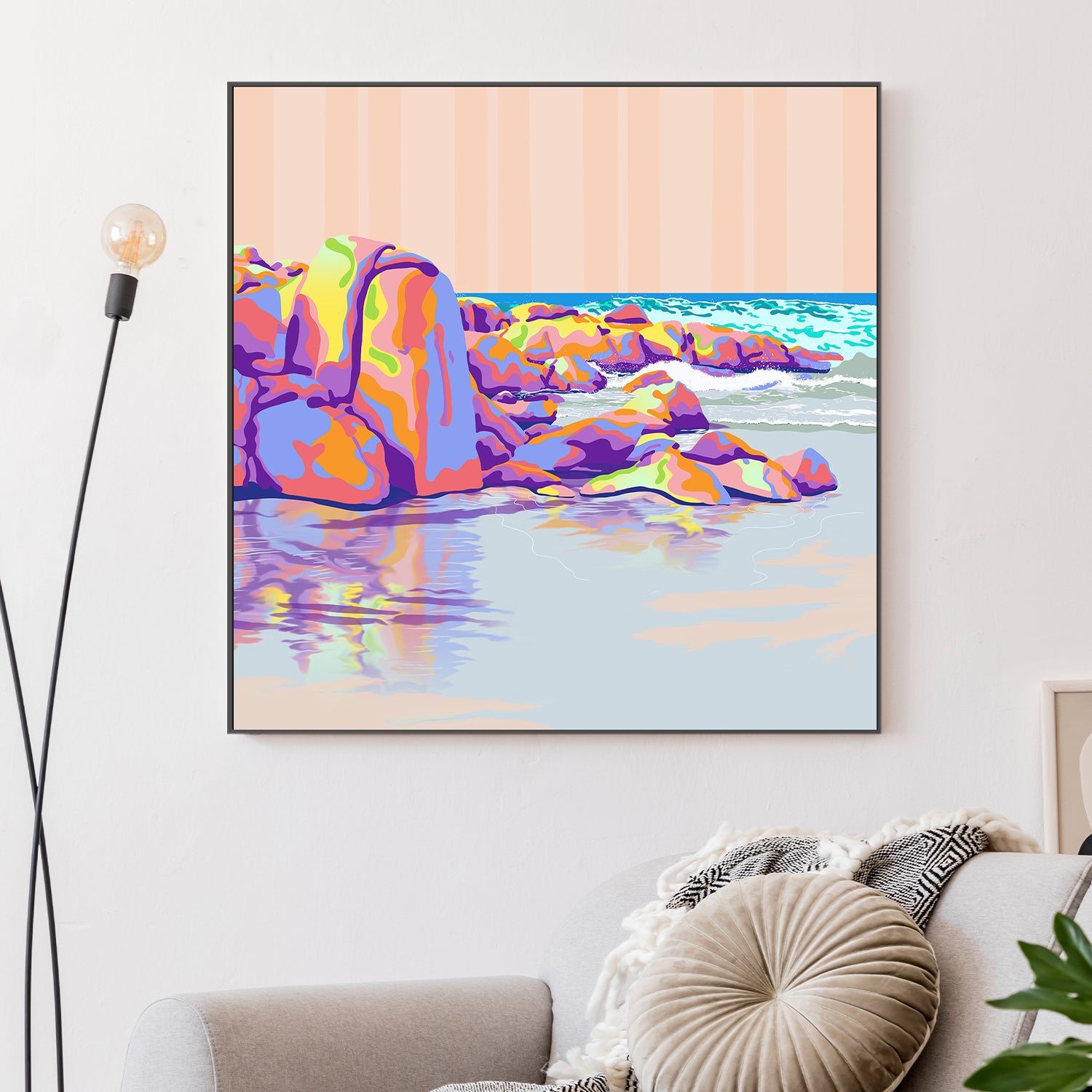 wall-art-print-canvas-poster-framed-Edgy Beach , By Unratio-2