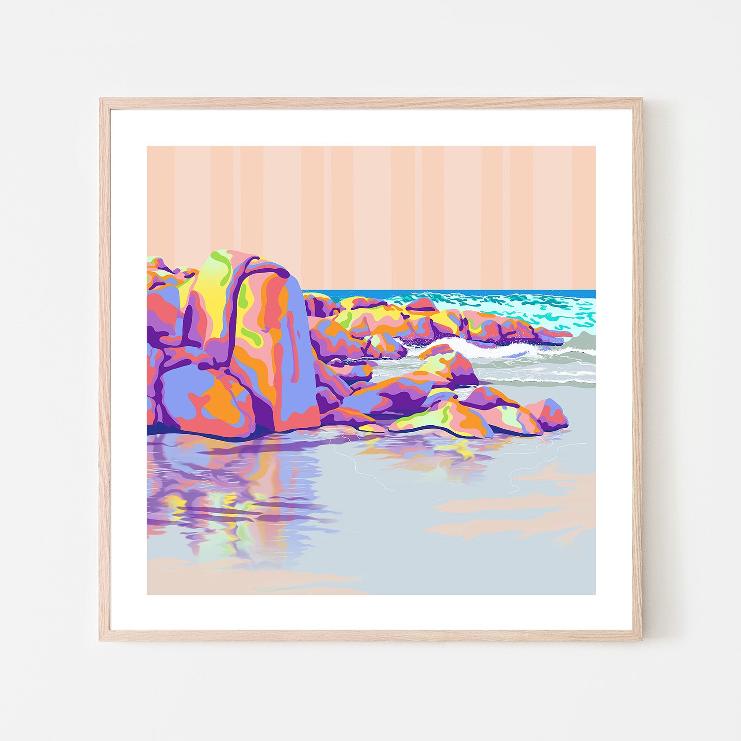 wall-art-print-canvas-poster-framed-Edgy Beach , By Unratio-6
