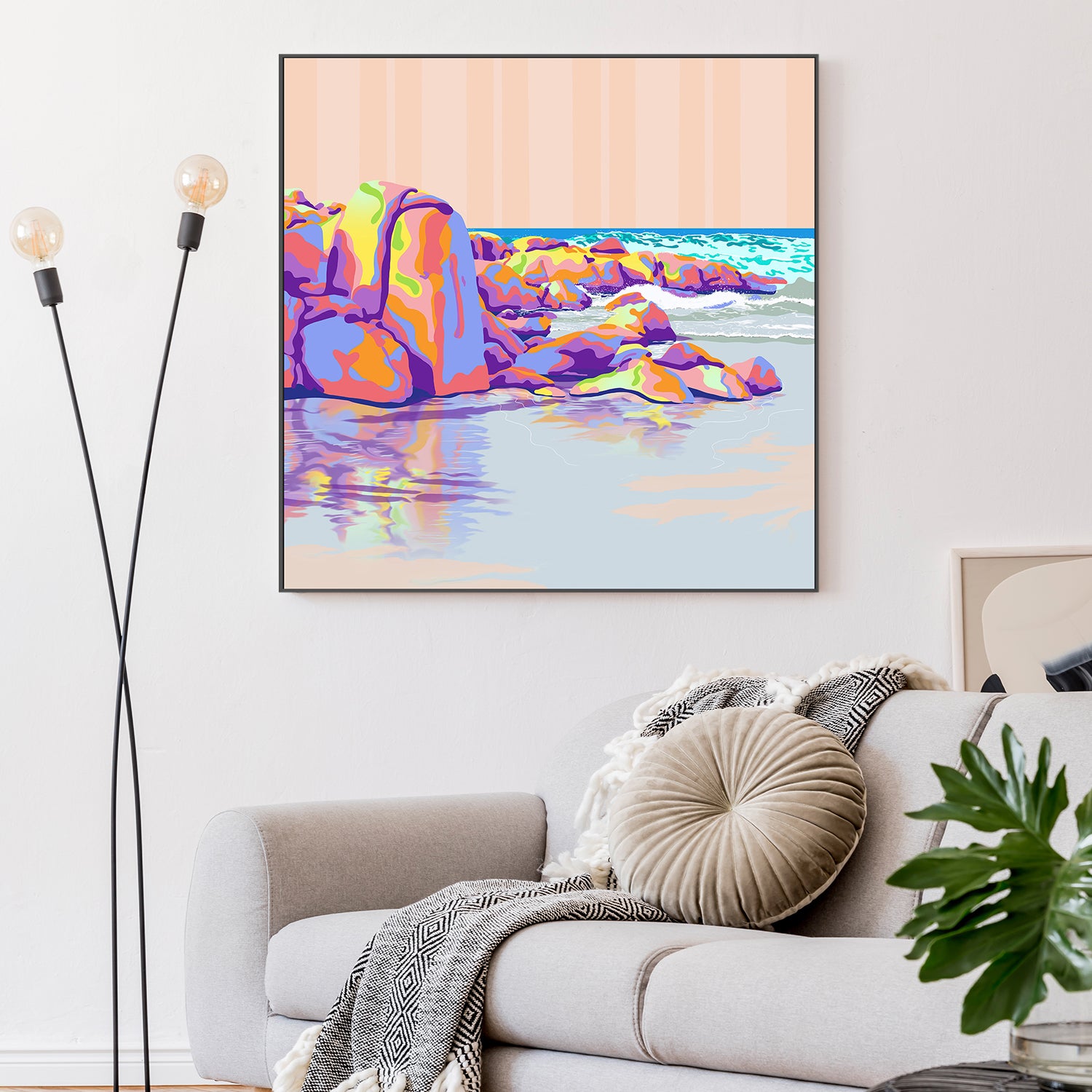 wall-art-print-canvas-poster-framed-Edgy Beach , By Unratio-7