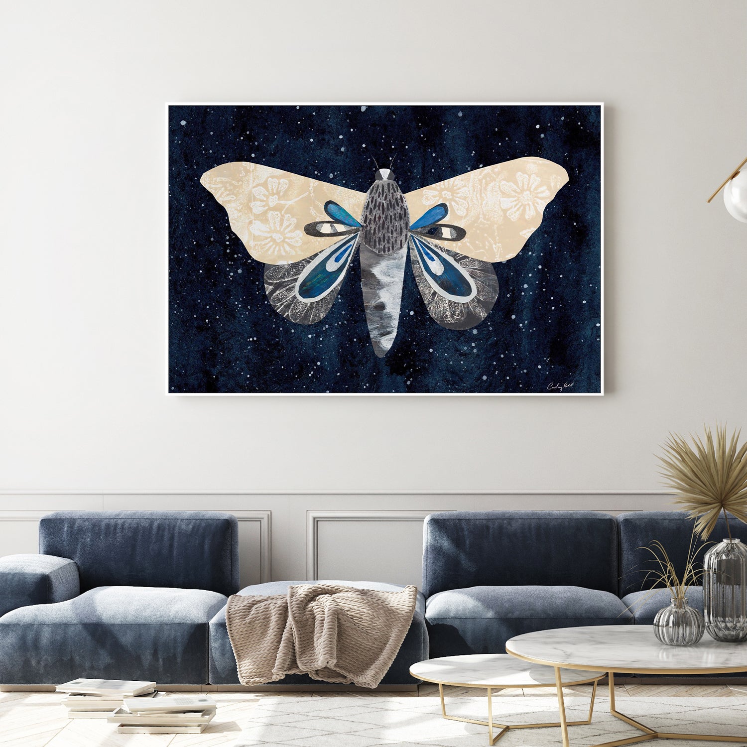 wall-art-print-canvas-poster-framed-Elegant Moth, Style A-9