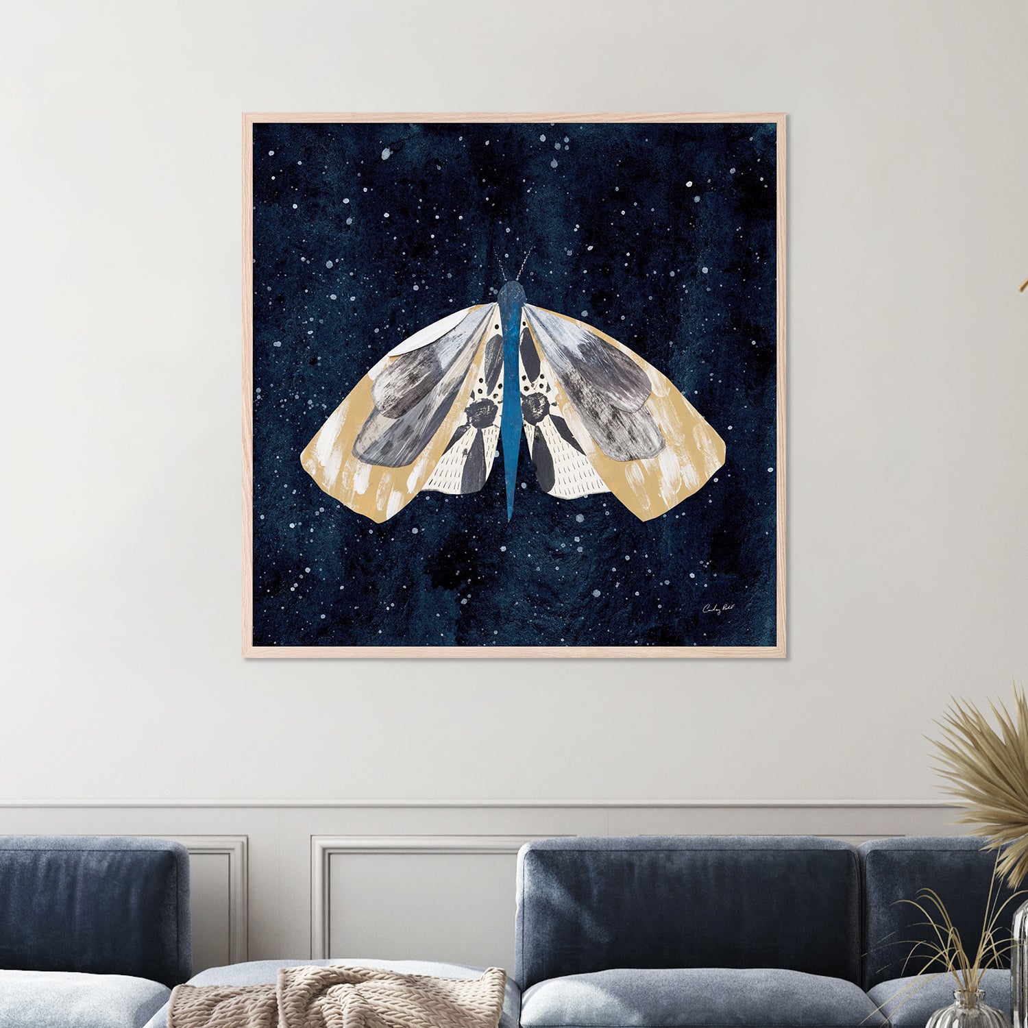 wall-art-print-canvas-poster-framed-Elegant Moth, Style C-7