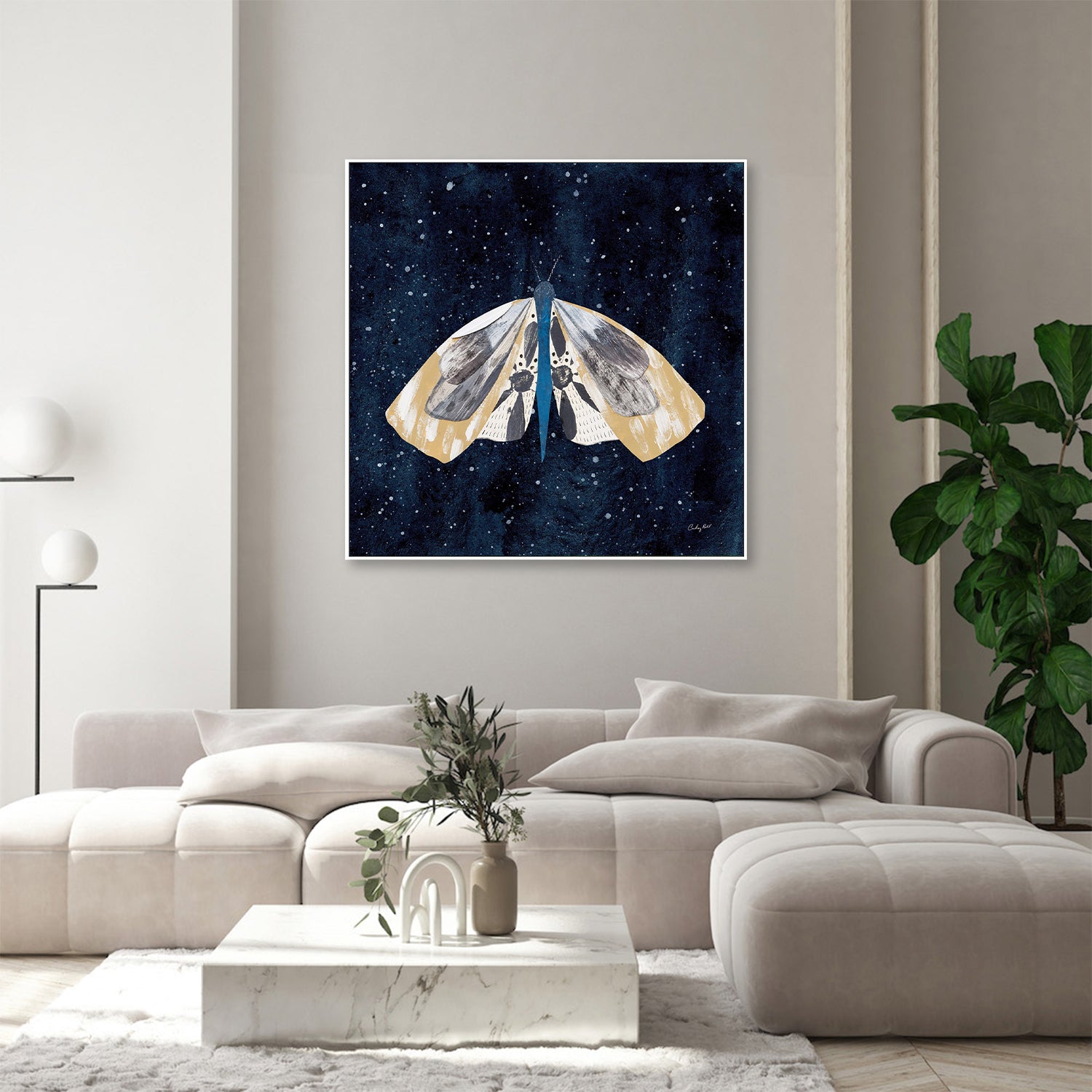 wall-art-print-canvas-poster-framed-Elegant Moth, Style C-9