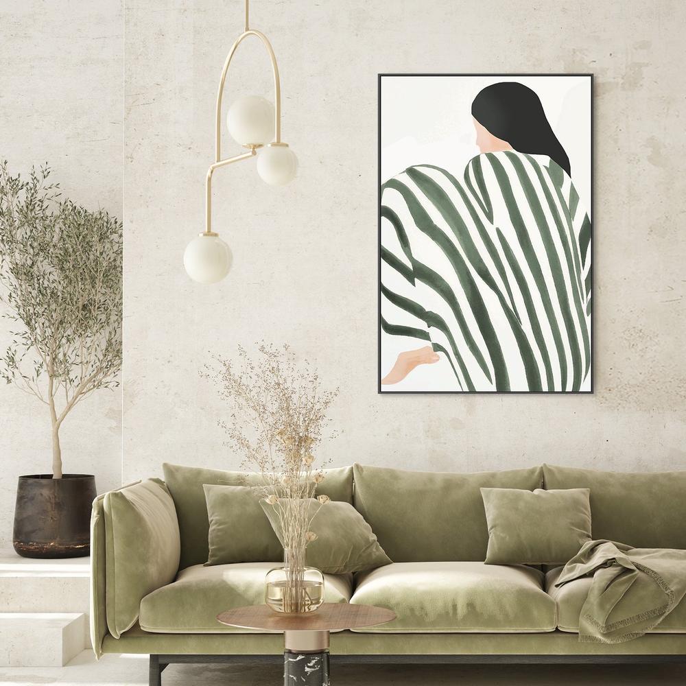 wall-art-print-canvas-poster-framed-Emerald Stria-2