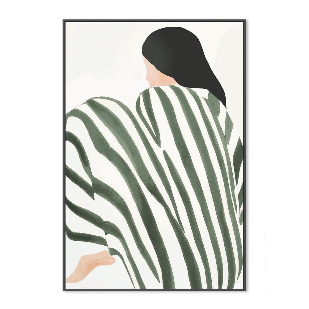 wall-art-print-canvas-poster-framed-Emerald Stria-3