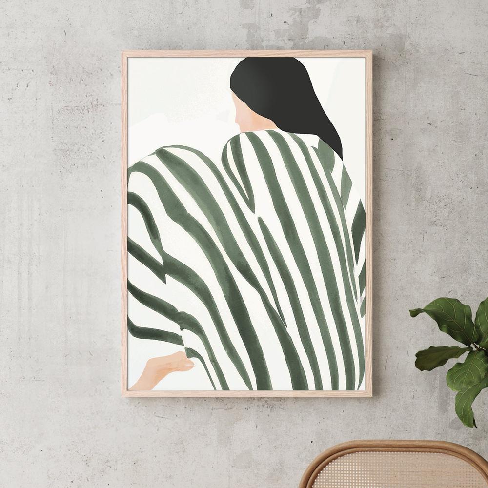 wall-art-print-canvas-poster-framed-Emerald Stria-7