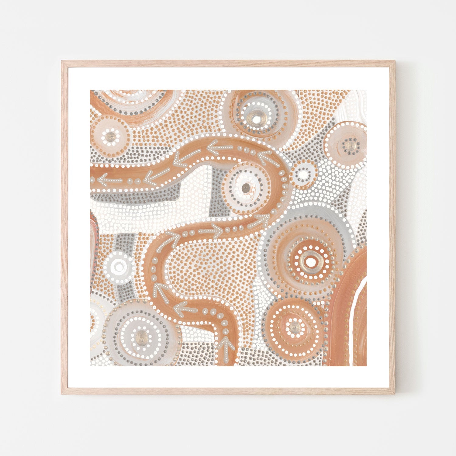 wall-art-print-canvas-poster-framed-Emu Dreaming, Peach Colour , By Domica Hill-6