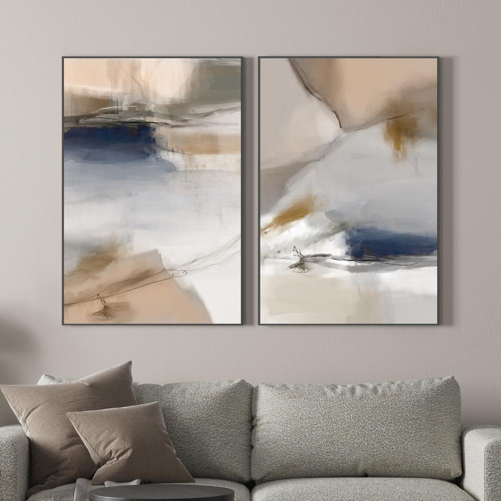 wall-art-print-canvas-poster-framed-End Of Beginning Abstract, Style A & B, Set Of 2 , By Karine Tonial Grimm-2