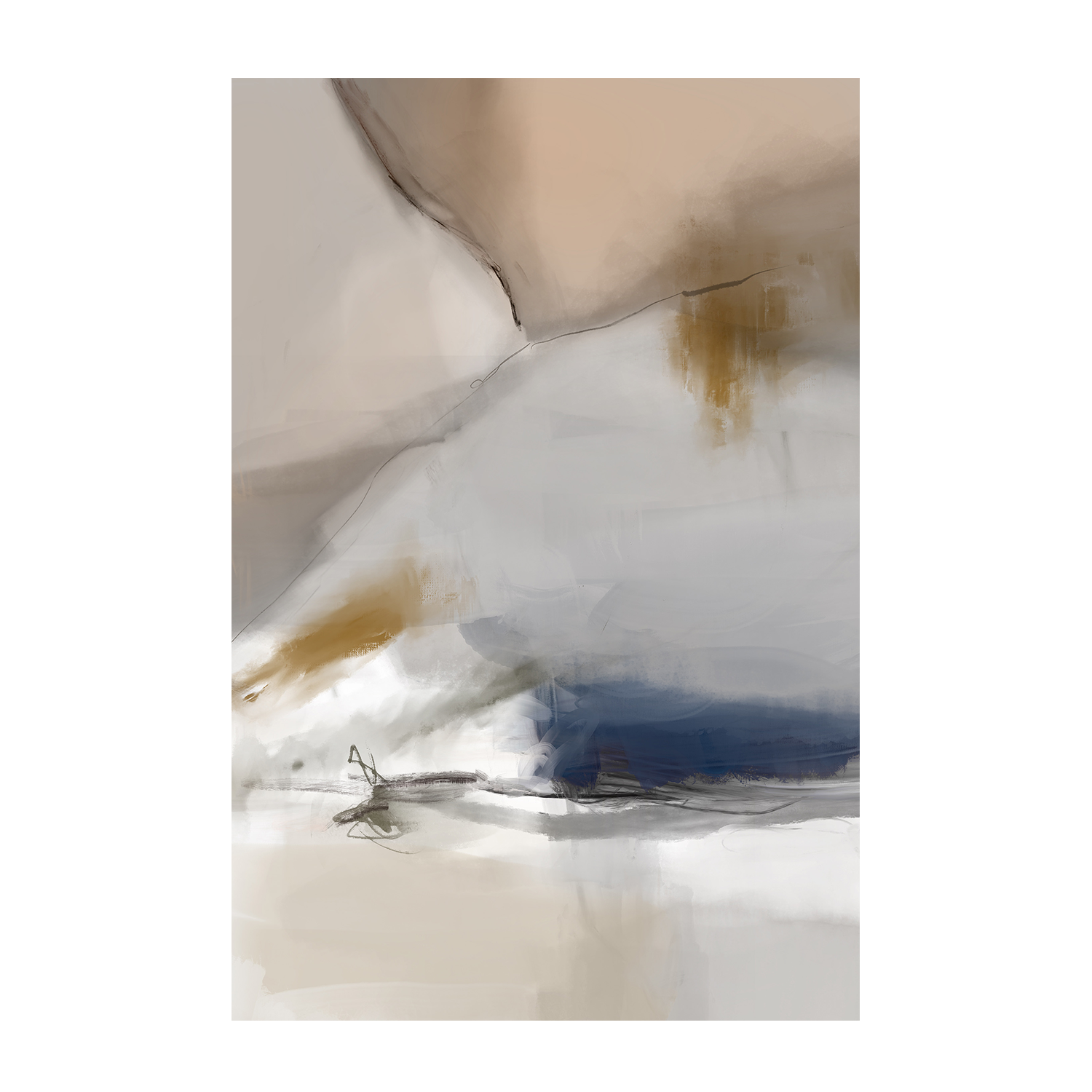 wall-art-print-canvas-poster-framed-End Of Beginning Abstract, Style A & B, Set Of 2 , By Karine Tonial Grimm-9