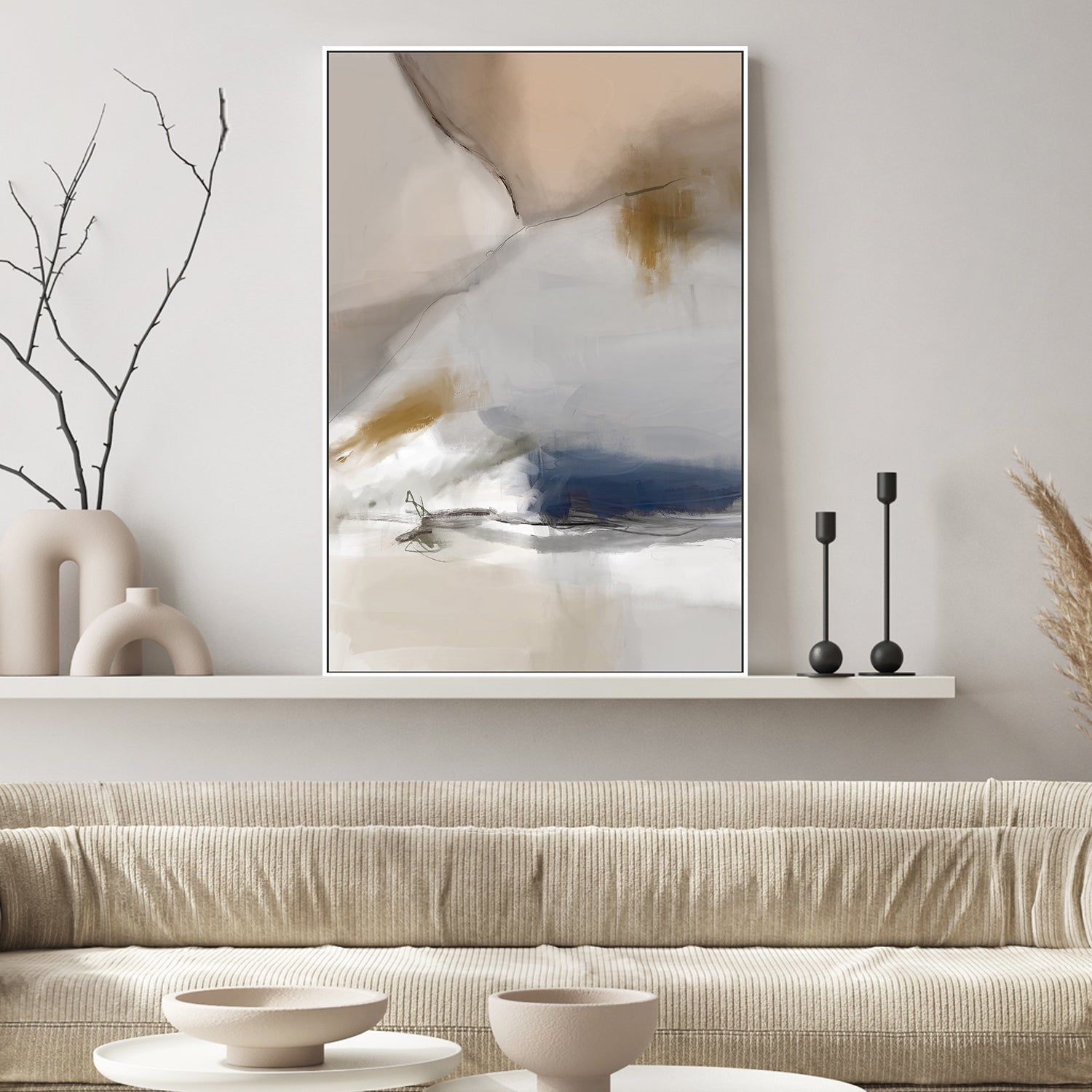 wall-art-print-canvas-poster-framed-End Of Beginning Abstract, Style B , By Karine Tonial Grimm-2