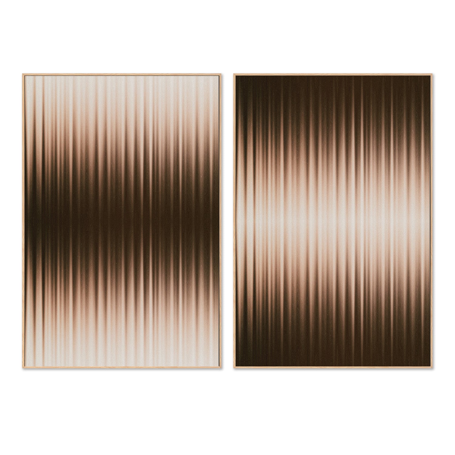 wall-art-print-canvas-poster-framed-Euphori, White and Brown, Style A & B, Set Of 2 , By Alma-4