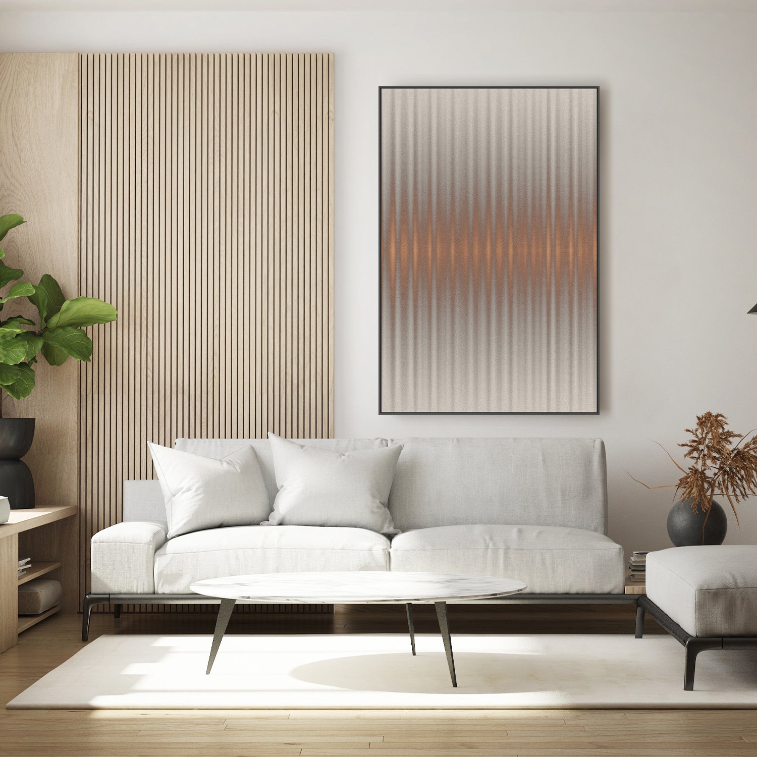 wall-art-print-canvas-poster-framed-Euphoria, Gray and Orange-7