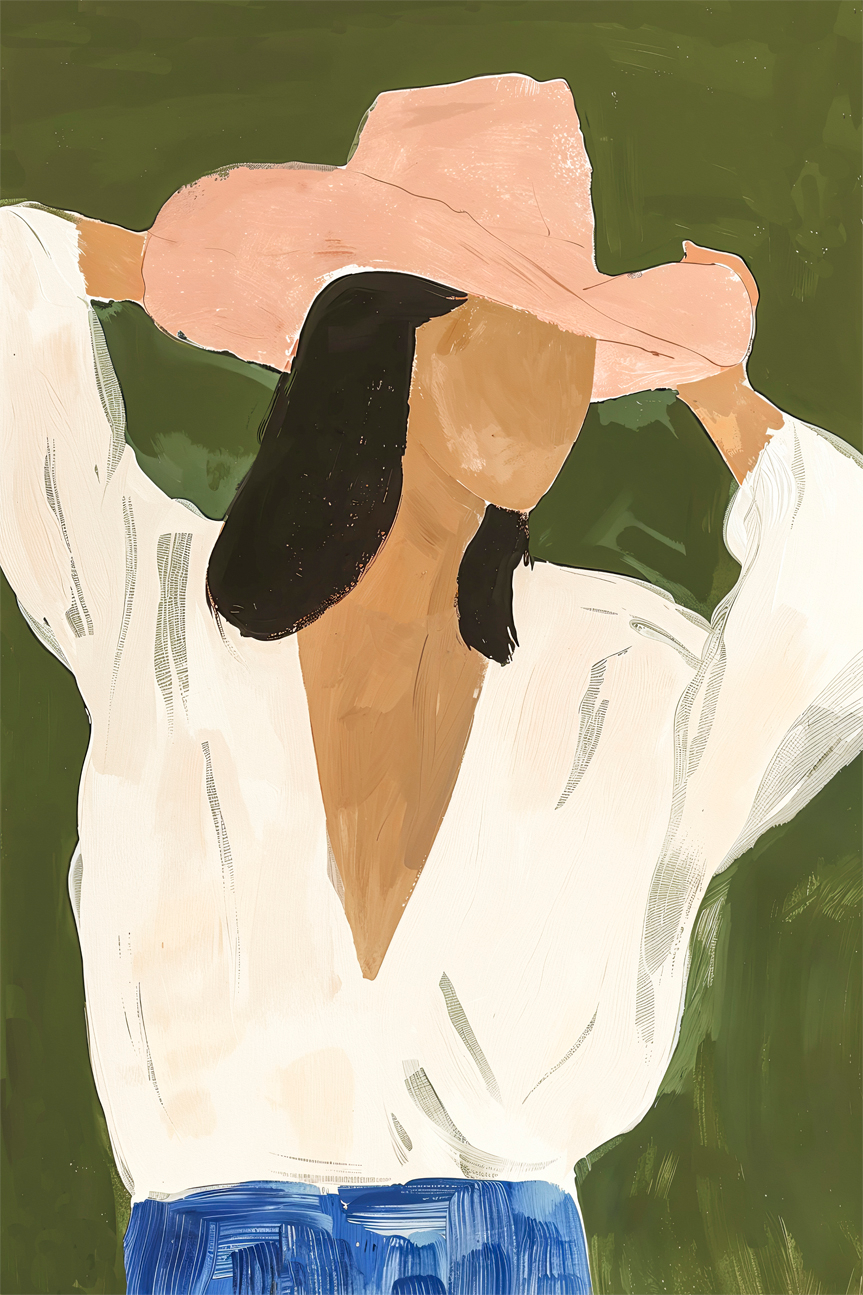 wall-art-print-canvas-poster-framed-Faceless Cowgirl , By Lady Hana-1