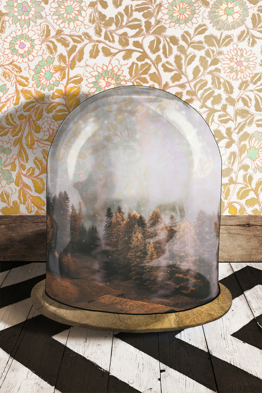 wall-art-print-canvas-poster-framed-Fall Forest Terrarium , By Unratio-1