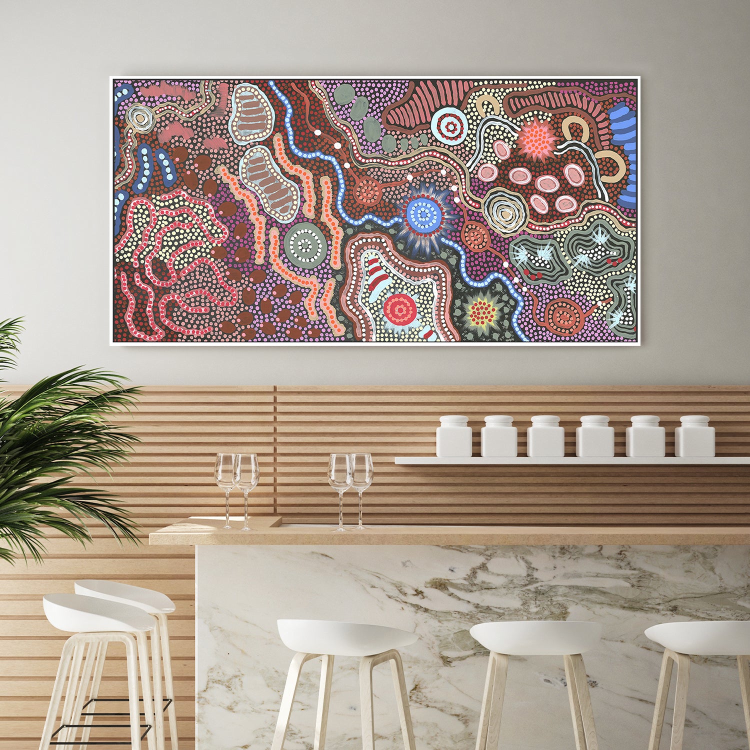 wall-art-print-canvas-poster-framed-Family by the waterhole-7