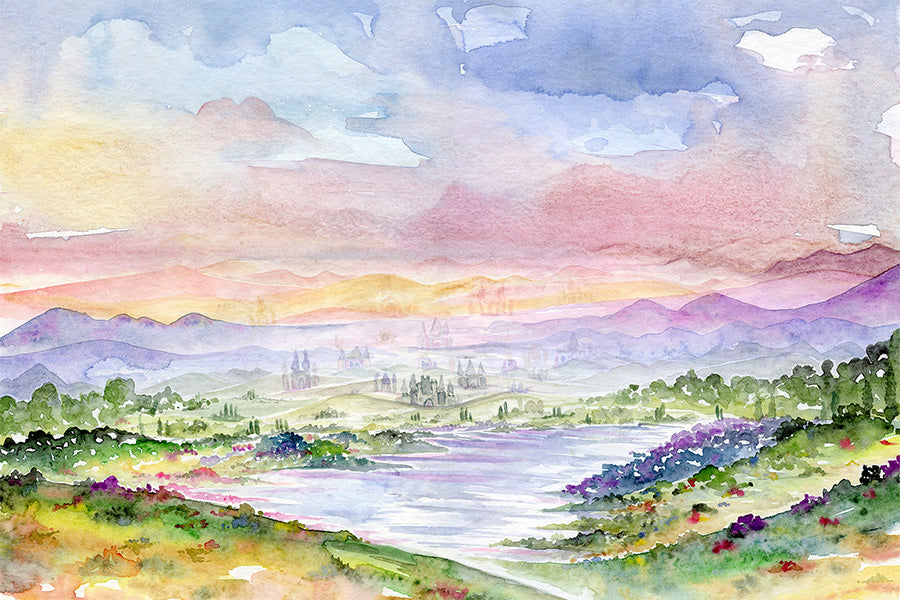 wall-art-print-canvas-poster-framed-Fantasy Landscape-1