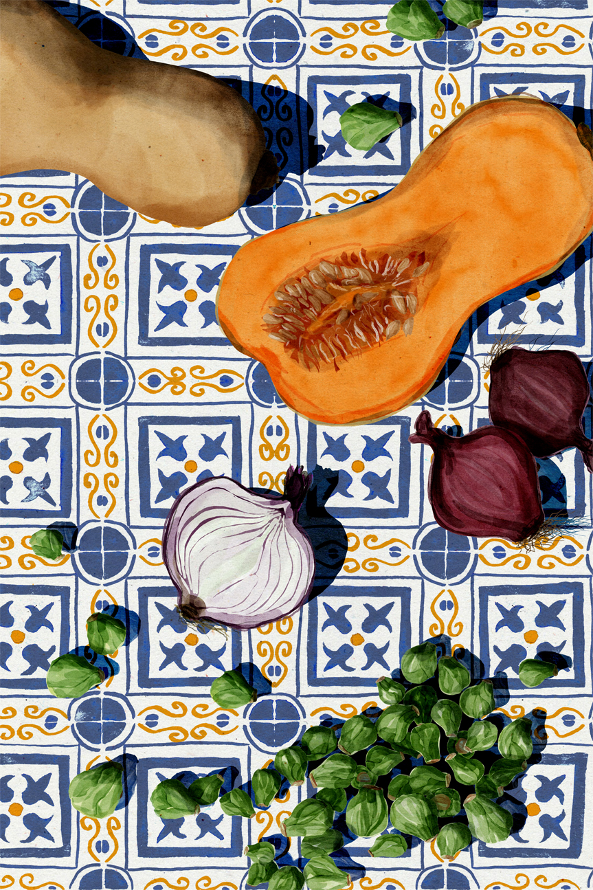 wall-art-print-canvas-poster-framed-February Vegetables , By Eva Halfers-1