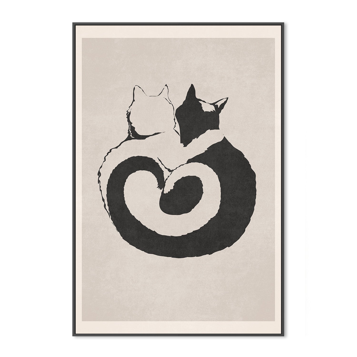 wall-art-print-canvas-poster-framed-Feline Yin Yang-3