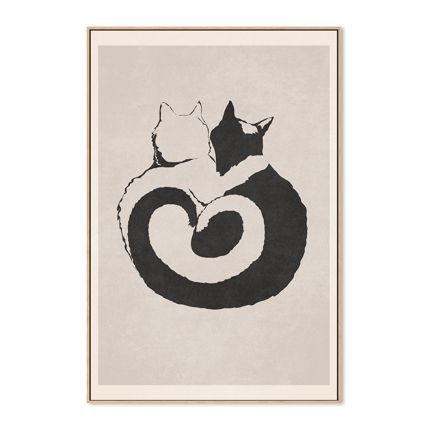 wall-art-print-canvas-poster-framed-Feline Yin Yang-4