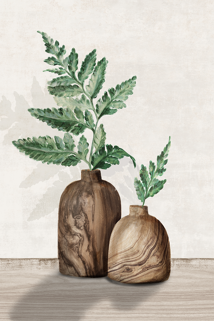 wall-art-print-canvas-poster-framed-Fern And Wood, Style A , By Eva Watts-1