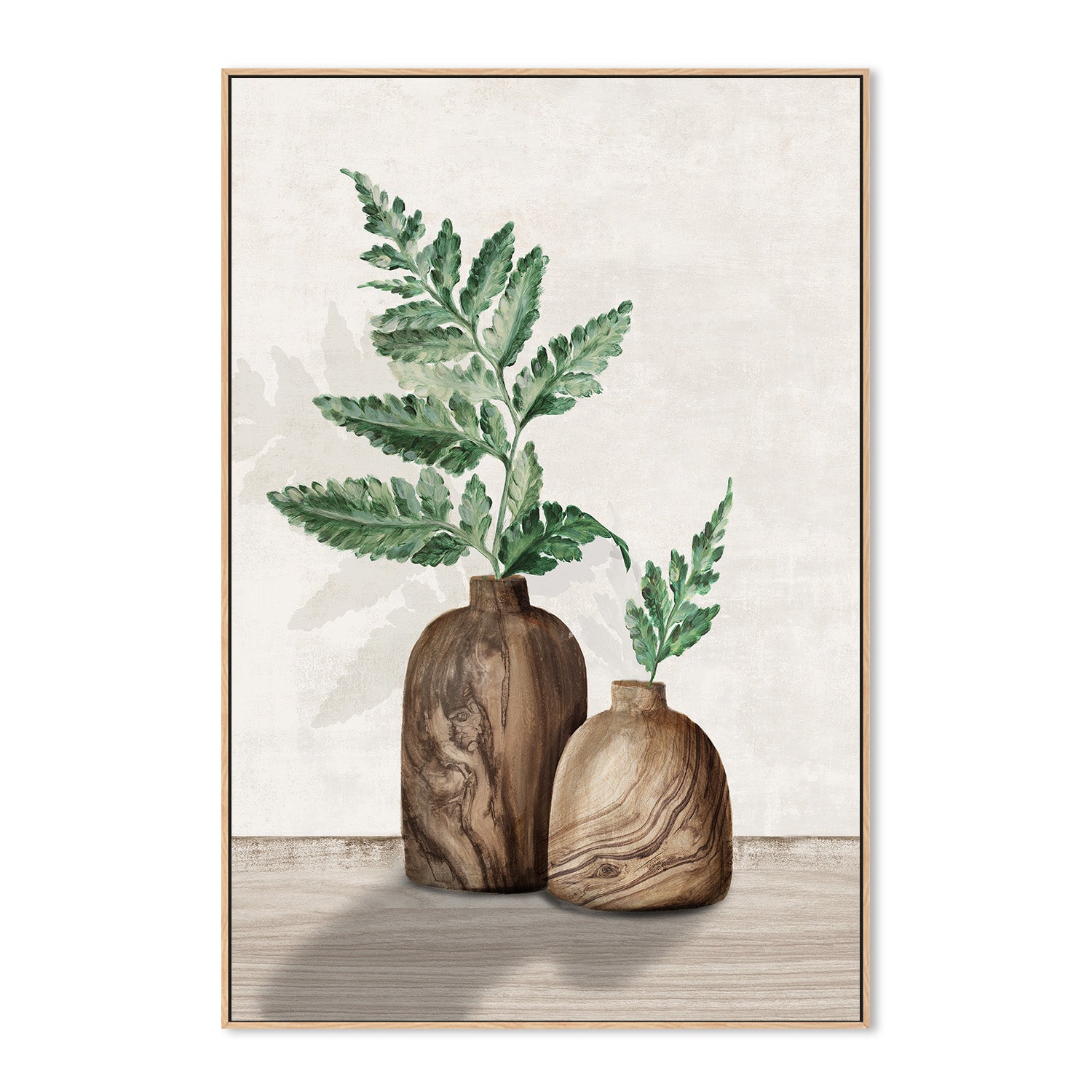 wall-art-print-canvas-poster-framed-Fern And Wood, Style A , By Eva Watts-4