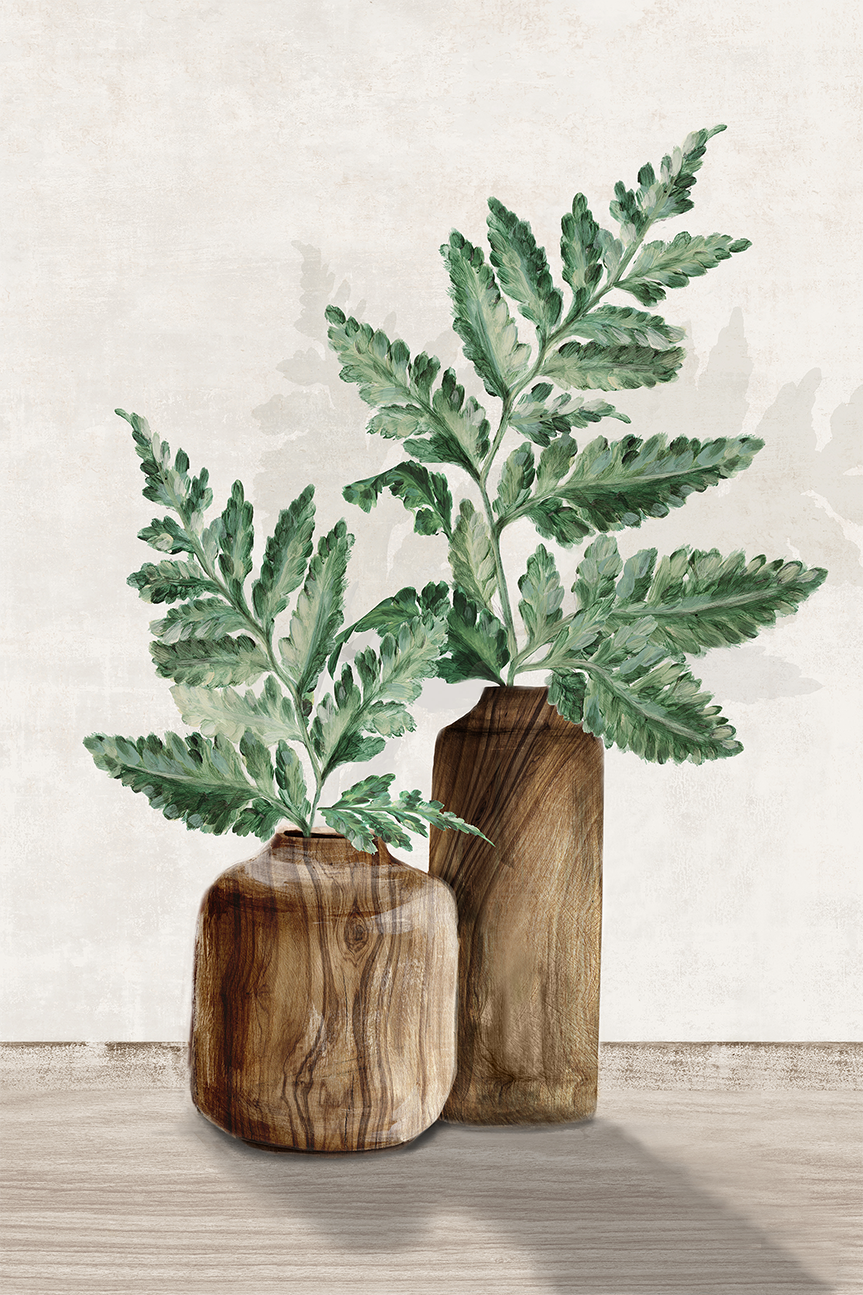 wall-art-print-canvas-poster-framed-Fern And Wood, Style B , By Eva Watts-1